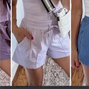 Lululemon size 6 dance studio high rise shorts 3.5” light purple.